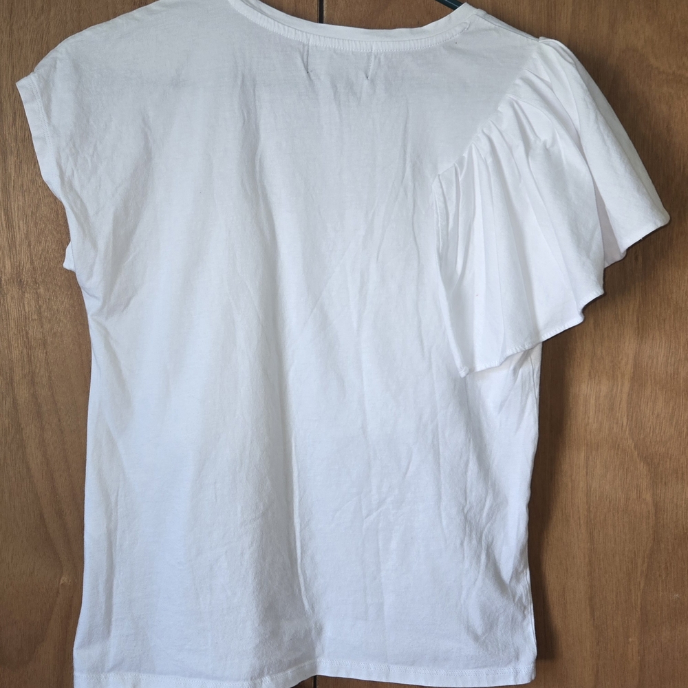 White Ruffled Top - Picture 4 of 5